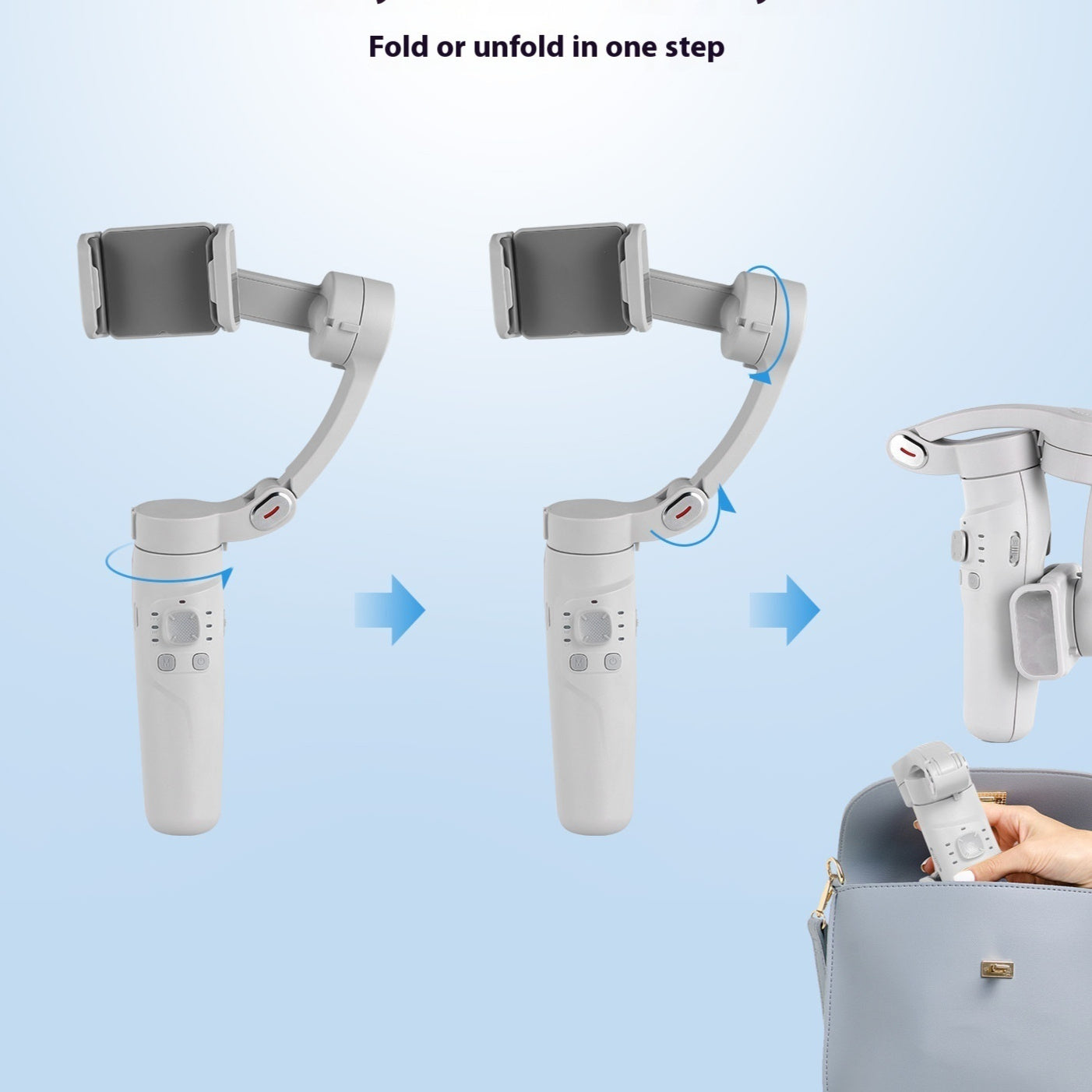 Stabilisateur de Téléphone 3-Axes M01 – Trépied Portable & Anti-Vibrations