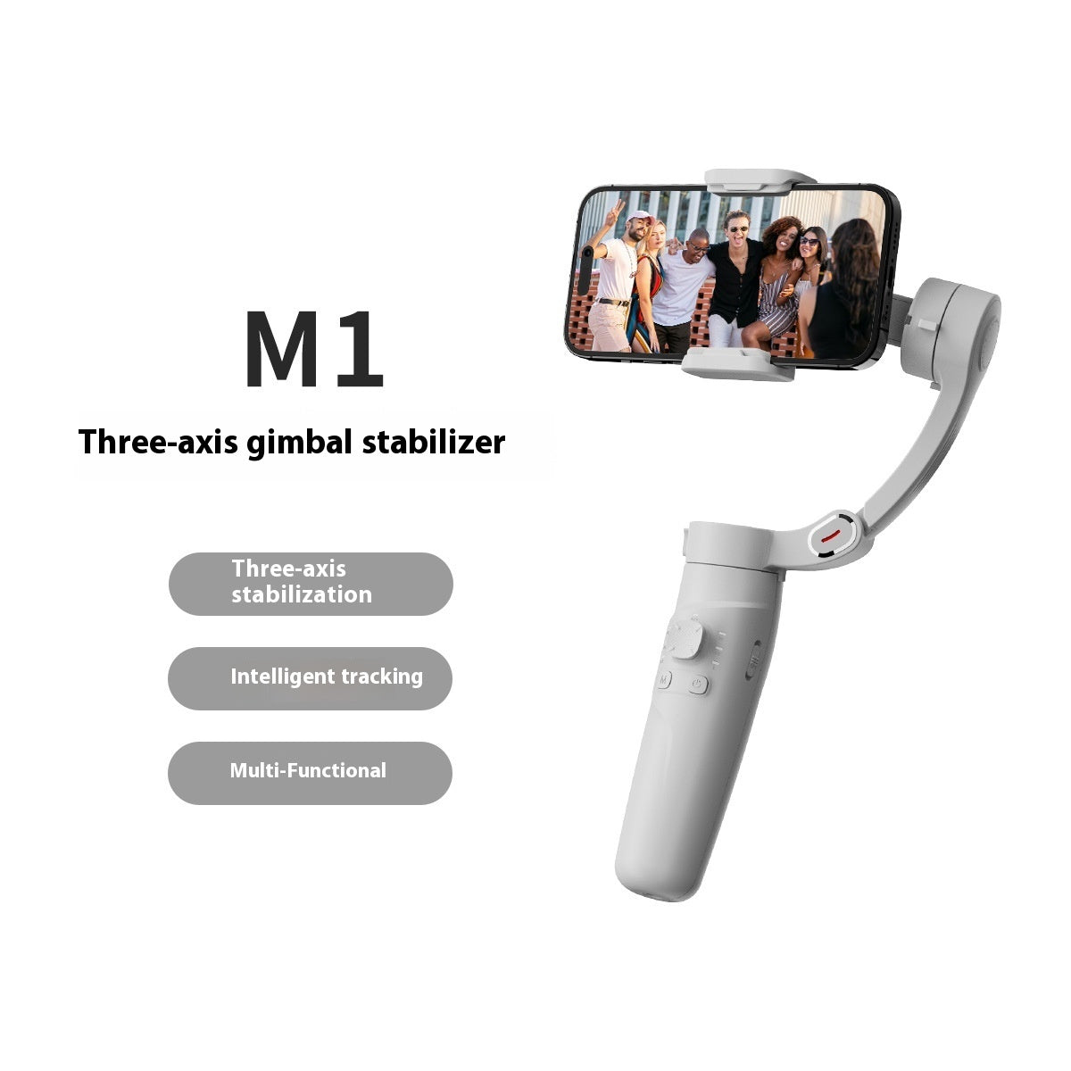 Stabilisateur de Téléphone 3-Axes M01 – Trépied Portable & Anti-Vibrations