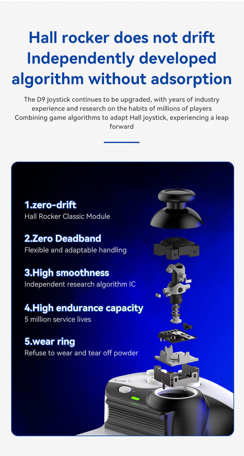 Manette Gaming D9 Premium Bluetooth,Turbo&Multi‑Plateforme